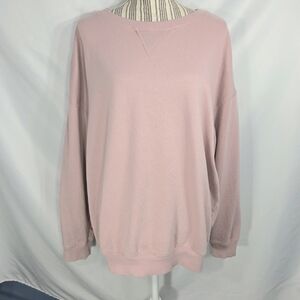 Aeropostale Pink Long Sleeve Crew Neck Cotton Blend Sweatshirt Size Medium